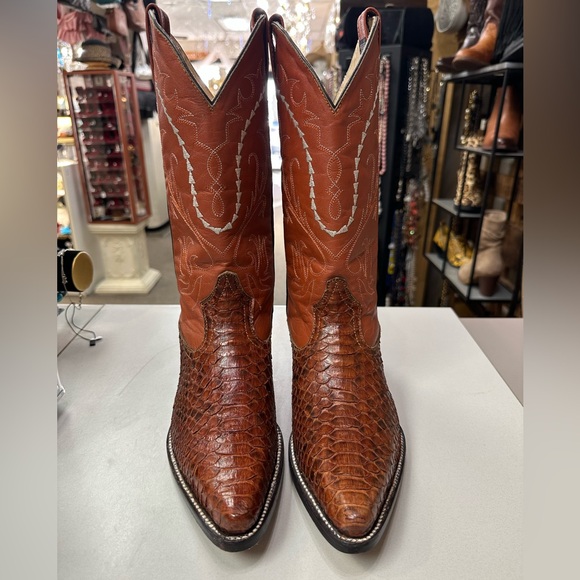 Snake Skin Men's Cowboy Boots Genuine Leather Western Size 10.5 Mex 28.5 NWOT
